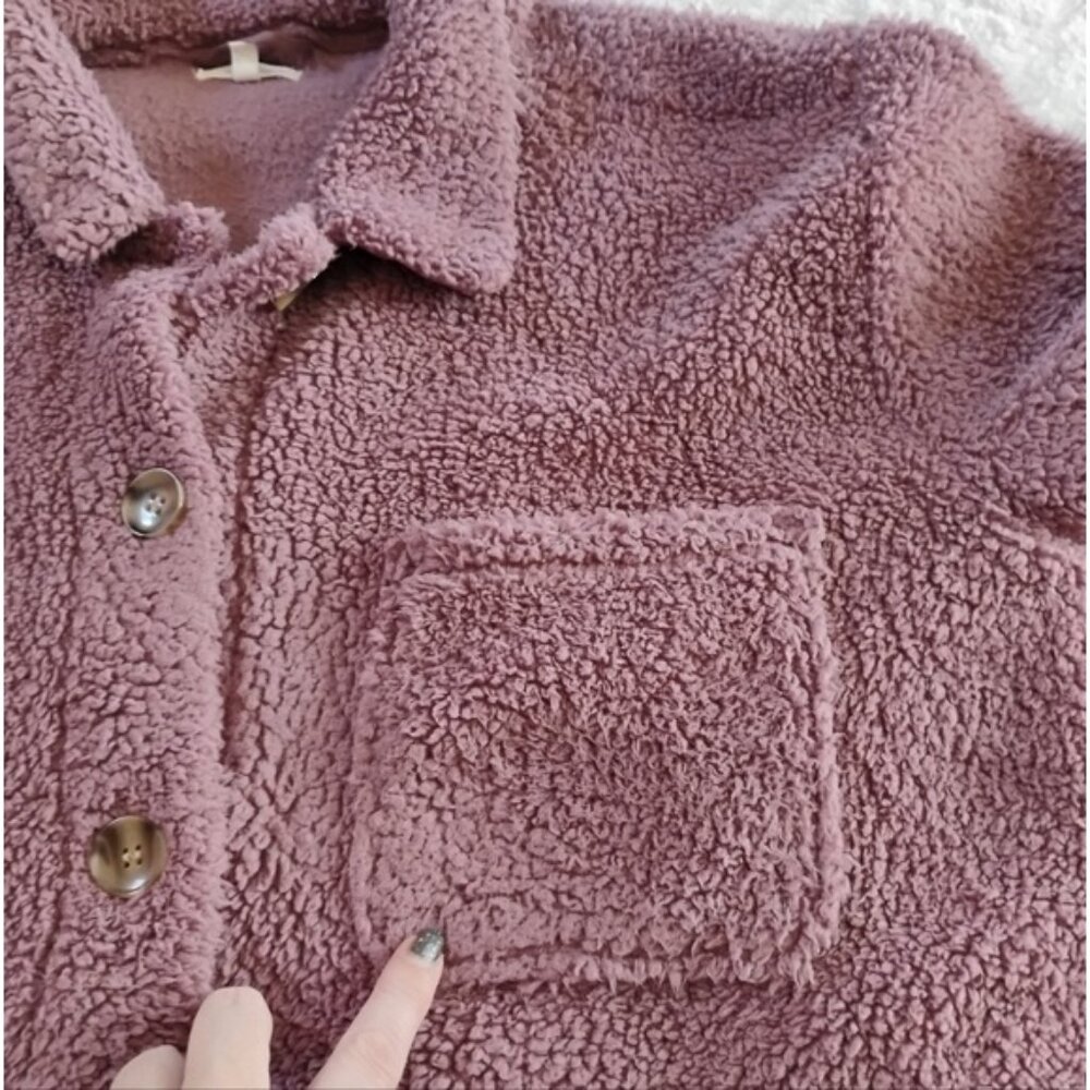 Maurices Button Down Sherpa Shacket - image 6